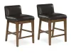 Ashley Furniture D974-124 Cabalynn - Upholstered Barstool (Set of 2) - Two-tone Brown