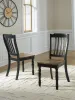 Ashley Furniture PCD619-01 Clorazi - Dining Room Side Chair (Set of 2) - Black / Brown