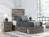 Ashley Furniture PCB2405B18 Ashley Furniture PCB2405B18 Graystorm - Twin Panel Storage Bed - Brown Gray