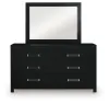 Ashley Furniture PCB1115B1 Ashley Furniture PCB1115B1 Maeling - Dresser And Mirror - Black