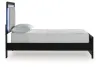 Ashley Furniture PCB1115B2 Ashley Furniture PCB1115B2 Maeling - Twin Upholstered Panel Bed - Black