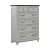 Liberty Furniture 237-BR41 River Place - 6 Drawer Chest - Riverstone White & Tobacco