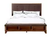 New Classic 00-594-100 Cagney - 6/6 King Bed - Dark Brown