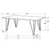 CoasterEssence 193861 Neve - Live Edge Dining Table - Gray Sheesham
