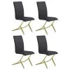 CoasterEssence 105172 Carmelia - Upholstered Dining Side Chairs (Set of 4) - Black