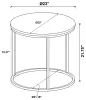 CoasterEveryday 736027 Lainey - Round Faux Marble Side End Table - Gray