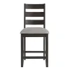 Intercon BE-BS-620C-BWA-K24 Beacon - Ladder Stool - Charcoal / Walnut