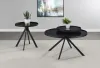Coaster Fine Furniture 706268-S2 Briggs - 2 Piece Round Coffee And End Table Set - Black