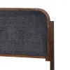 New Classic 00-B1862HG-300 Hawthorne - 5/0 Queen Platform Bed With Chair arcoal Upholstered Headboard - Brown