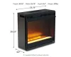 Ashley Furniture W100-02 Entertainment Accessories - Fireplace Insert Glass/Stone - Black