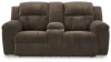 Ashley Furniture 3740794 Frohn - Dbl Reclining Loveseat With Console - Chocolate