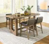 Ashley Furniture D974/13/124(2) Cabalynn - 5 Pc. - Rectangular Dining Room Counter Table, 4 Upholstered Barstools - Light Brown