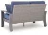 Ashley Furniture PCP418-835 Half Moon Beach - Loveseat With Cushion - Blue / Gray