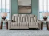 Ashley Furniture PC8330589 Elevate Edges - Reclining Sofa With Drop Down Table - Coin