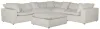 Jackson Furniture Industries 4445/31/59/28/6-11 Jackson Furniture Industries 4445/31/59/28/6-11 Posh - 6 Piece Modular Sectional With 2 Armless, 3 Corners, 1 Cocktail Ottoman - Porcelain