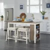 Liberty Furniture 942TT-CD-5CTS Liberty Furniture 942TT-CD-5CTS Brook Creek - 5 Piece Counter Set - White / Wood Tone Tops