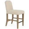 Riverside Furniture 92615 Mix-N-Match Chairs - Clipped Top Upholstered Stool (Set of 2) - Beige