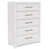 Riverside Furniture 30765 Riverside Furniture 30765 Rosalie - 5 Drawer Chest - White
