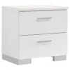 CoasterEssence 203500KE-S4L Felicity - 4 Piece Eastern King Bedroom Set - White Gloss