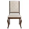 CoasterEssence 110312 Brockway - Upholstered Dining Chair (Set of 2) - Barley Java