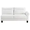 Coaster Fine Furniture 509550 Caspian - Upholstered Curved Arm Chaise Sectional Sofa - White
