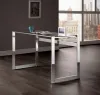 CoasterEssence 800746 Hartford - Glass Top Writing Desk - Chrome