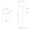 CoasterEssence 901235 Griffin - 3 Piece Floor And Table Lamp Set Brushed Nickel - Brush Nickel