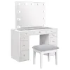 Coaster Fine Furniture 930245 Regina - Makeup Vanity Table Set With Lighting - White