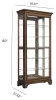Pulaski Furniture P021768 Pulaski Accents - Sliding Door Curio With Glass Shelves And LED Light - Dark Brown