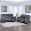 New Classic 22-2505-2PM New Classic 22-2505-2PM Morello - P1 2 Piece Power Footrest Sofa & Loveseat - Gray