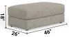 Jackson Furniture Industries 347010-1703/38 Zeke - Ottoman - Cloud
