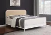 Coaster Fine Furniture 360301KE Amherst - Radio Weave Rattan Metal Eastern King Bed - White