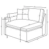 CoasterElevations 551454LAF Hobson - Upholstered LAF Chair - Ivory