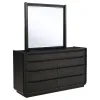 Coaster Fine Furniture 222493M Leandro - 8-Drawer Bedroom Dresser With Mirror - Burnished Black