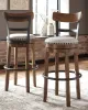 Ashley Furniture D546-430 Valebeck - Tall UPH Swivel Barstool - Brown