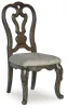 Ashley Furniture D947-01 Maylee - Dining Upholstered Side Chair (Set of 2) - Dark Brown