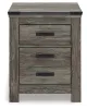 Ashley Furniture B4480-92 Frandern - Two Drawer Night Stand - Gray