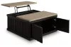 Ashley Furniture T721-00 Rylandyn - Lift Top Cocktail Table - Black / Light Brown