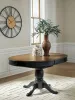 Ashley Furniture PCD619-48 Clorazi - Oval Dining Room Butterfly Extension Table - Black / Brown