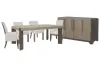 Pulaski Furniture P402240-KIT50 Pulaski Furniture P402240-KIT50 Anderson Park - Leg Dining Table With 2 Klismos Dining Chairs, 2 Upholstered Arm Chairs And Sideboard - Moose Trail / Frontier Brown