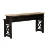 Liberty Furniture 422-OT-4PCS Heatherbrook - 4 Piece Console Set (1 Console 3 Stools) - Charcoal & Ash