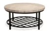 Riverside Furniture 77701 Capri - Round Cocktail Table - Alabaster Travertine