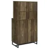 CoasterEveryday 182082 Mendoza - 2 Door Home Bar Cabinet Wine Storage - Rustic Oak