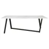 CoasterEssence 193781 Mayer - Rectangular Faux Marble Dining Table - White