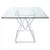 CoasterEssence 109451 Beaufort - Rectangular Glass Top Dining Table - Chrome