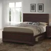 CoasterEveryday 204390Q Kauffman - Wood Queen Storage Panel Bed - Dark Cocoa