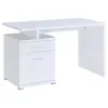 CoasterEveryday 800110 Irving - 2-Drawer Office Computer Desk - White