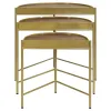 Coaster Fine Furniture 936156 Tristen - 3 Piece Demilune Nesting Table - Brown And Gold
