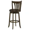 Coaster Fine Furniture 182509 Lambert - Wood Pub Height Swivel Bar Chair - Dark Cherry