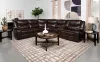 Coaster Fine Furniture 610190P Sycamore - Upholstered Power Reclining Sectional Sofa - Brown